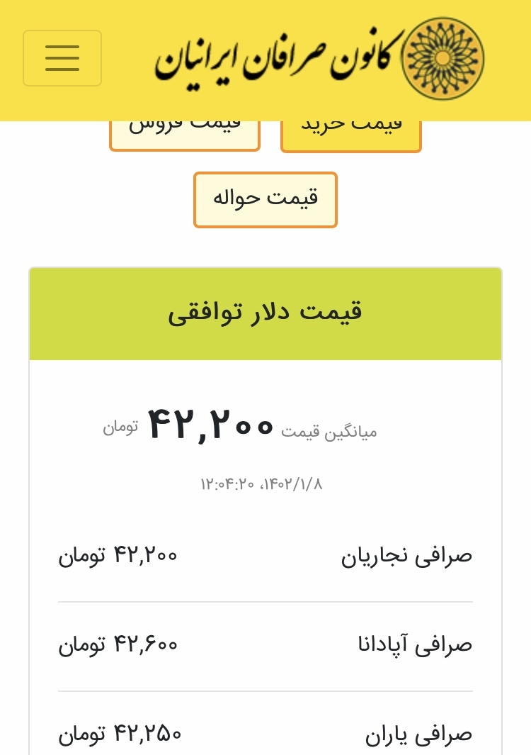 قیمت دلار و یورو؛ امروز سه‌شنبه ۸فروردین ۱۴۰۲