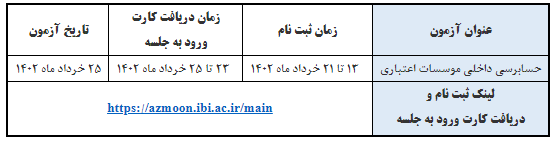 برگزاری شانزدهمین آزمون‌سنجش صلاحیت حرفه‌ای سمت‌های مدیریتی در بانک‌ها و مؤسسات اعتباری