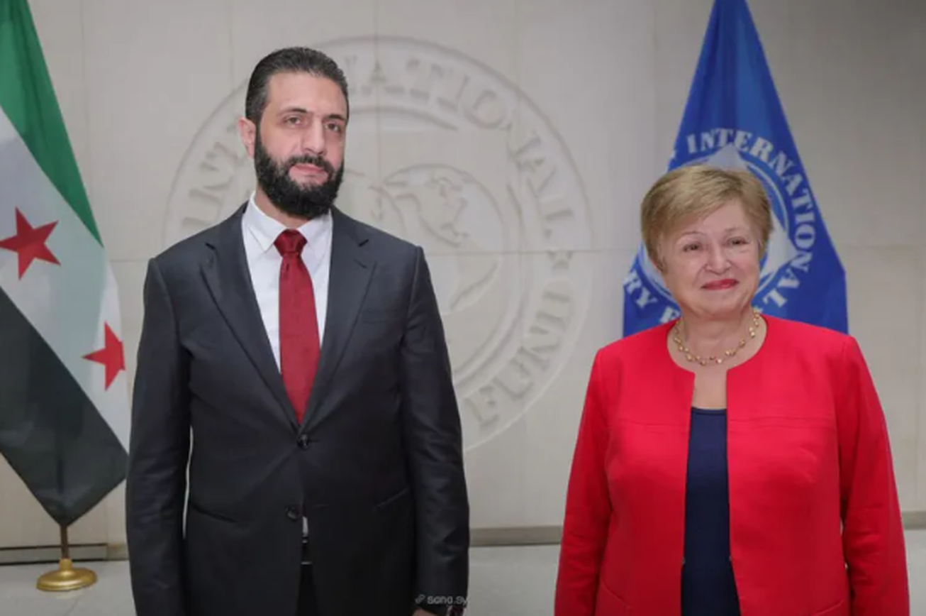 دیدار الشرع با مدیر عامل صندوق بین‌المللی پول