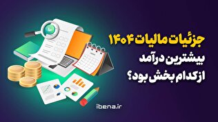 جزئیات مالیات ۱۴۰۴؛ بیشترین درآمد از کدام بخش بود؟ / موشن گرافیک