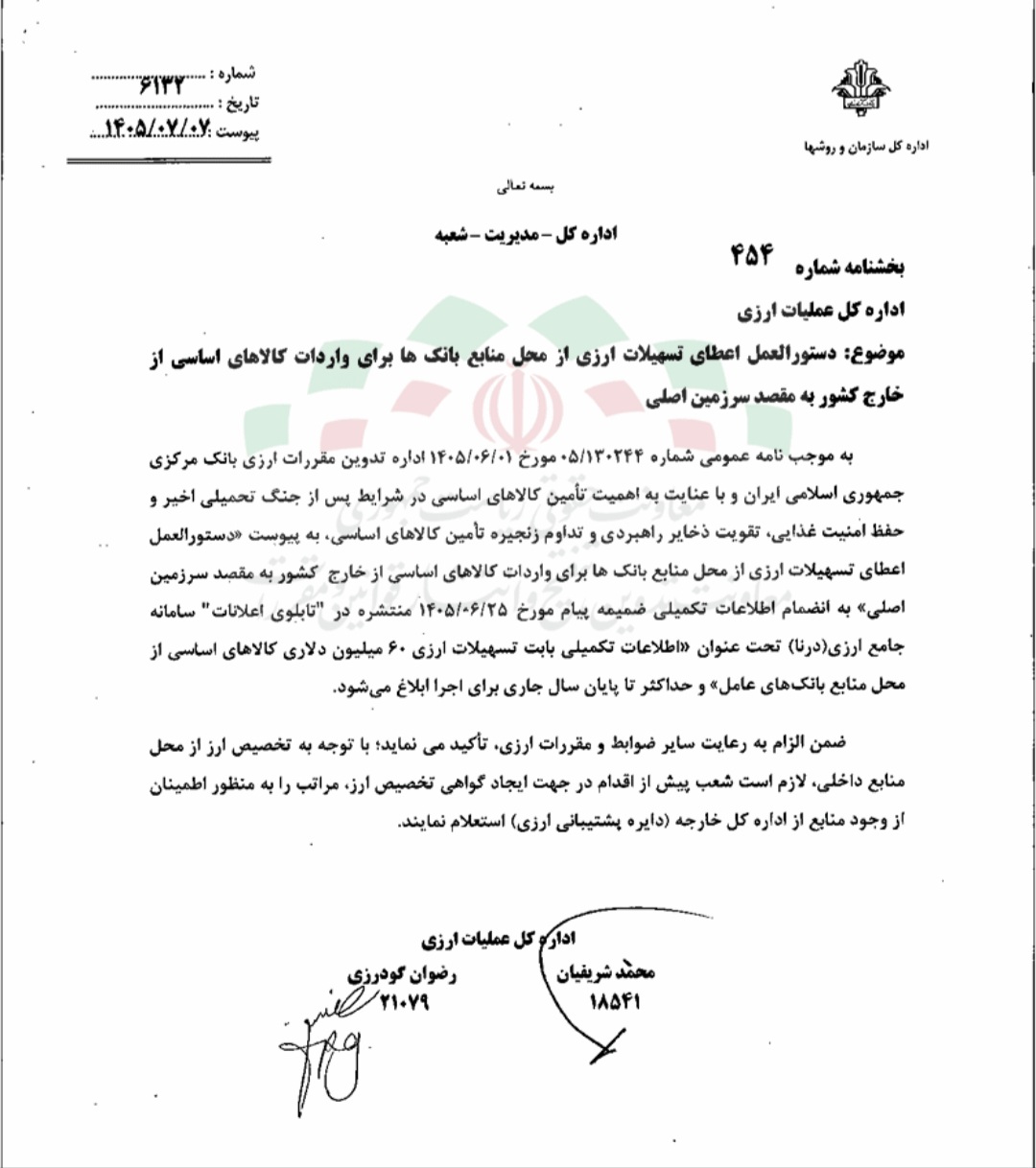 ماموریت جدید ارزی برای بانکها؛ پرداخت تسهیلات میلیون دلاری کالاهای اساسی ماموریت جدید ارزی برای بانکها؛ پرداخت تسهیلات میلیون دلاری کالاهای اساسی