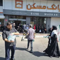 خدمت بانک مسکن به عزاداران رهبر شهید