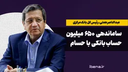 همتی: ساماندهی 650 میلیون حساب بانکی با حسام