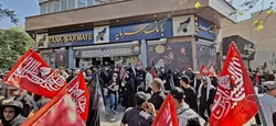 ارائه خدمت موکب بانک سرمایه به تشییع کنندگان امام شهید
